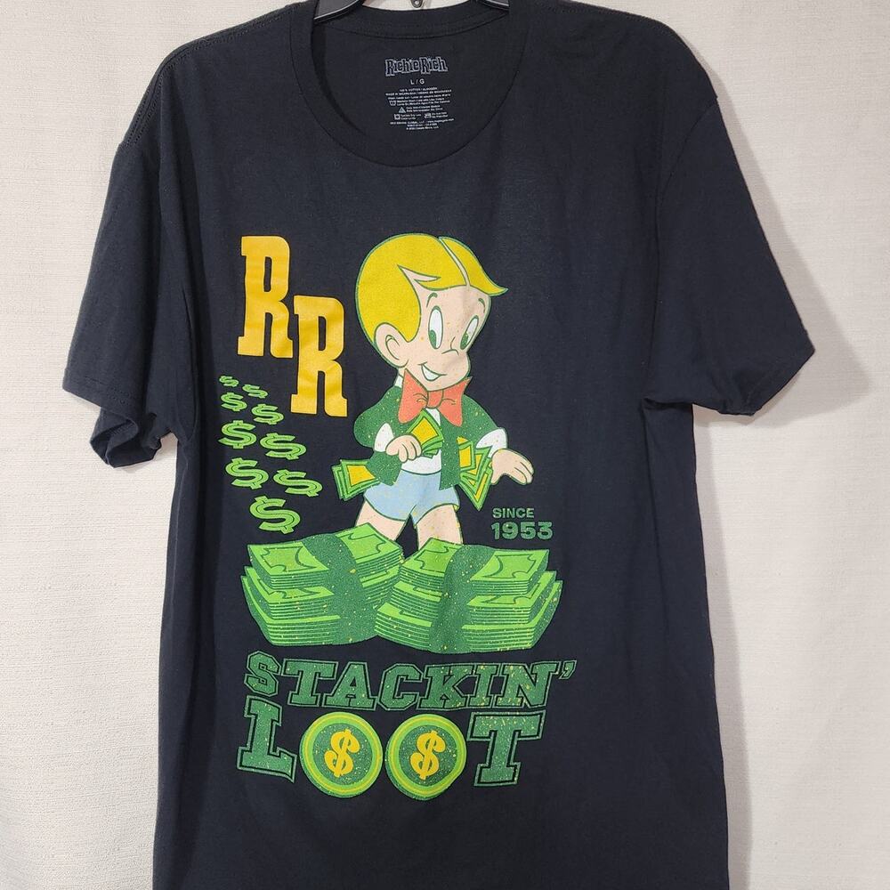 Richie rich graphic shirt ''Stack it'' men's Large
